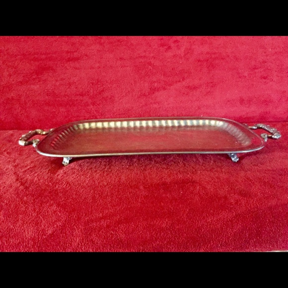 Vtg Silver Footed Swim Trophy Tray Memphis Plated - Picture 15 of 16